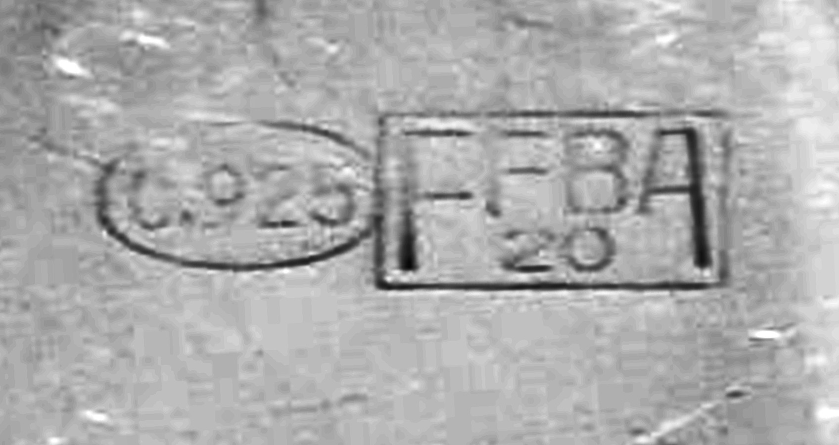 FFBA mark in sterling silver (0.925) case