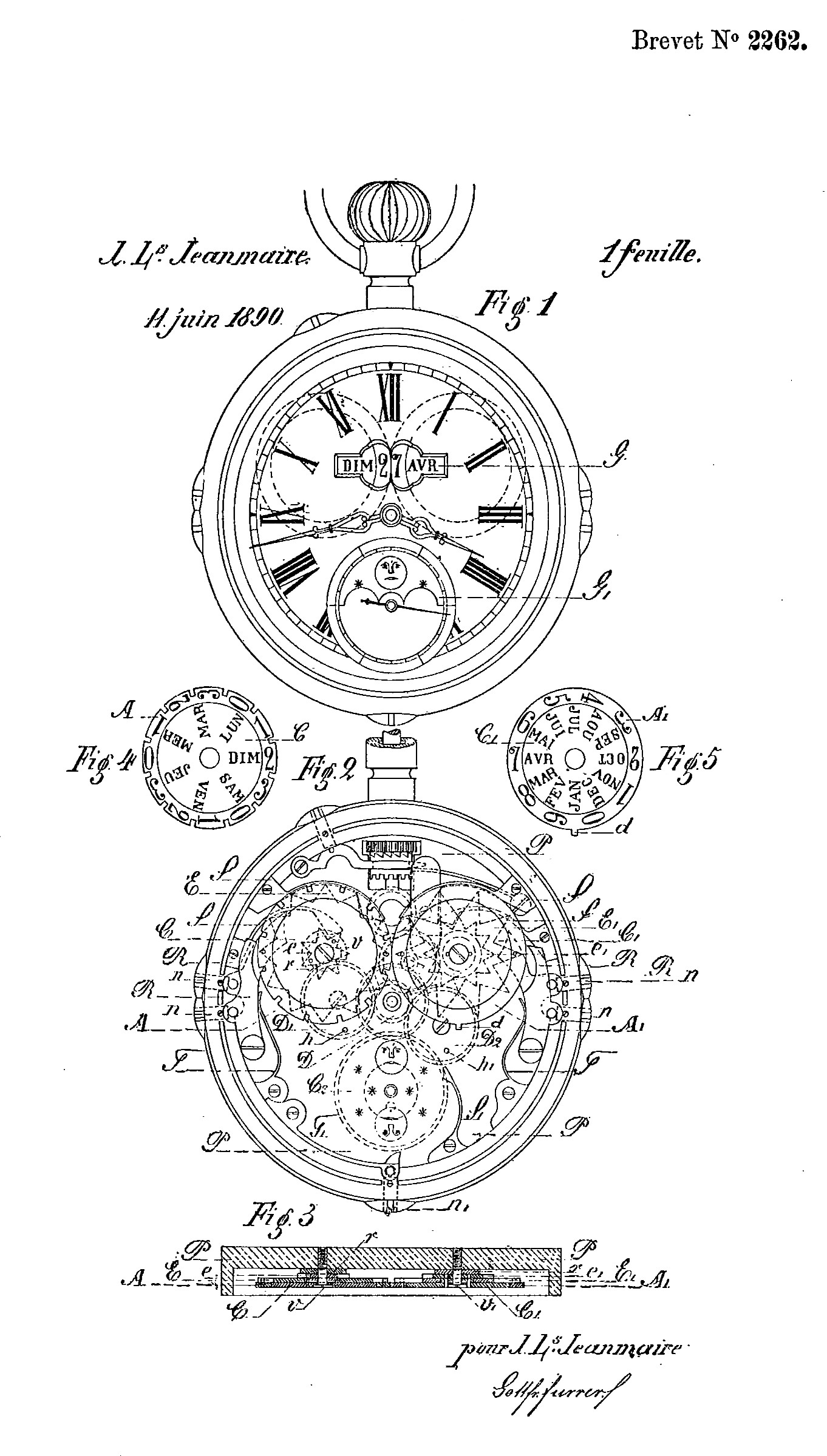 Swiss patent No. 2262, 11 June 1890