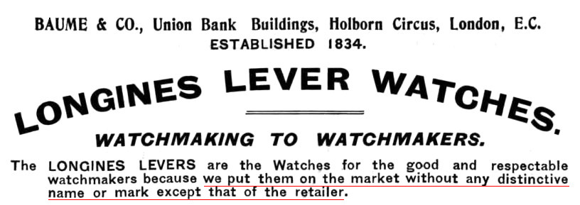 Baume Advert 1911