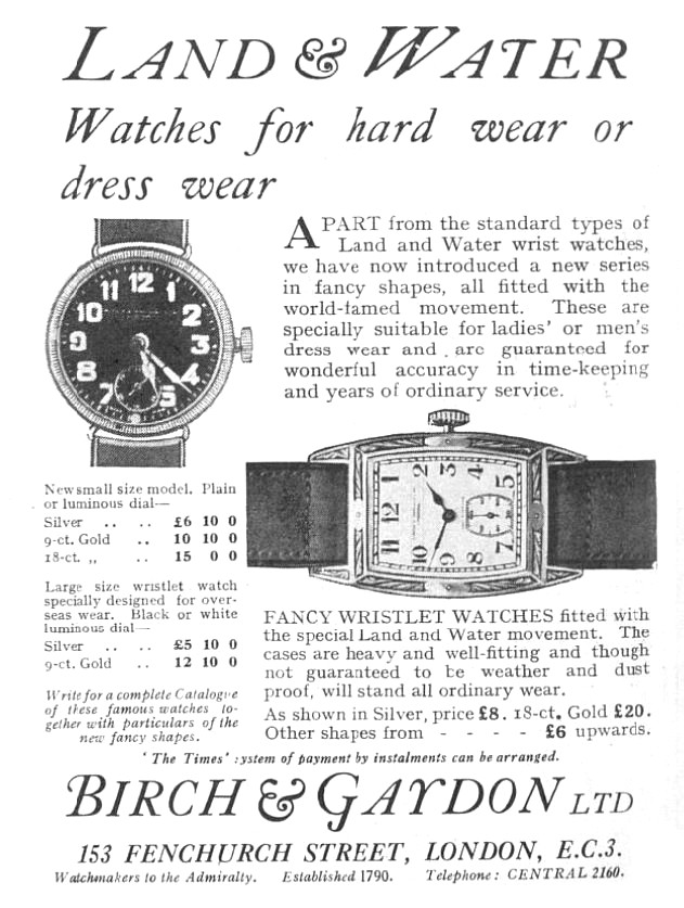 1928 Land and Water advert