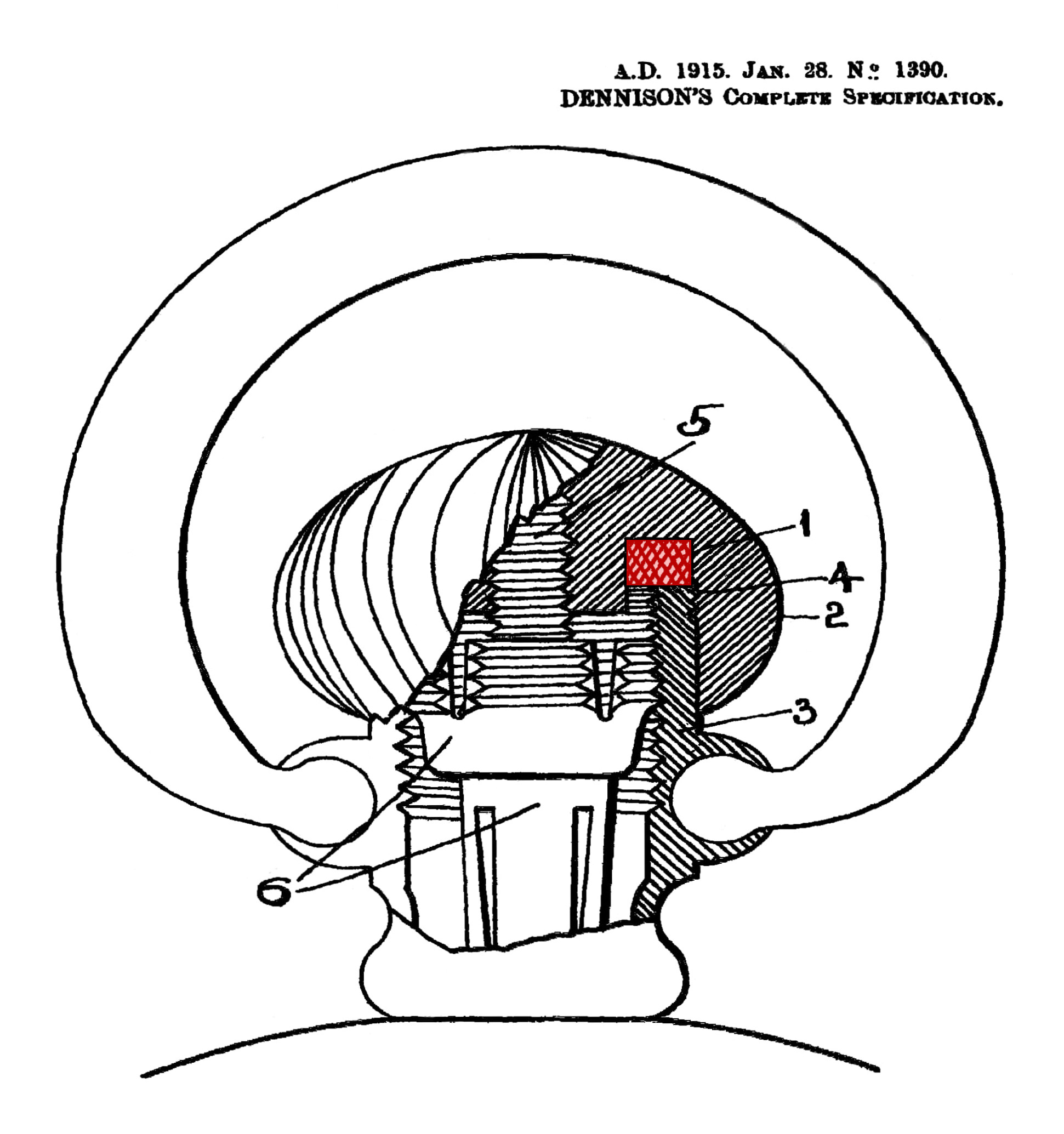 Dennison 1915 patent No. GB 1915 1390