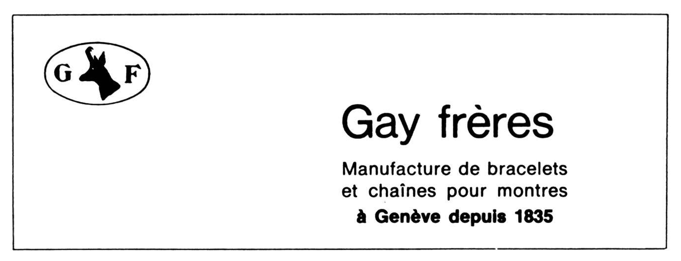 Gay Frères advert in 1988