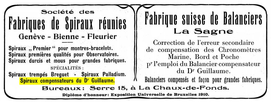 Guillaume Compensation Springs