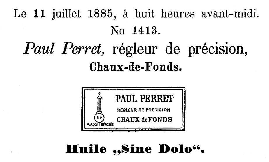 Paul Perret 1885, régleur de précision