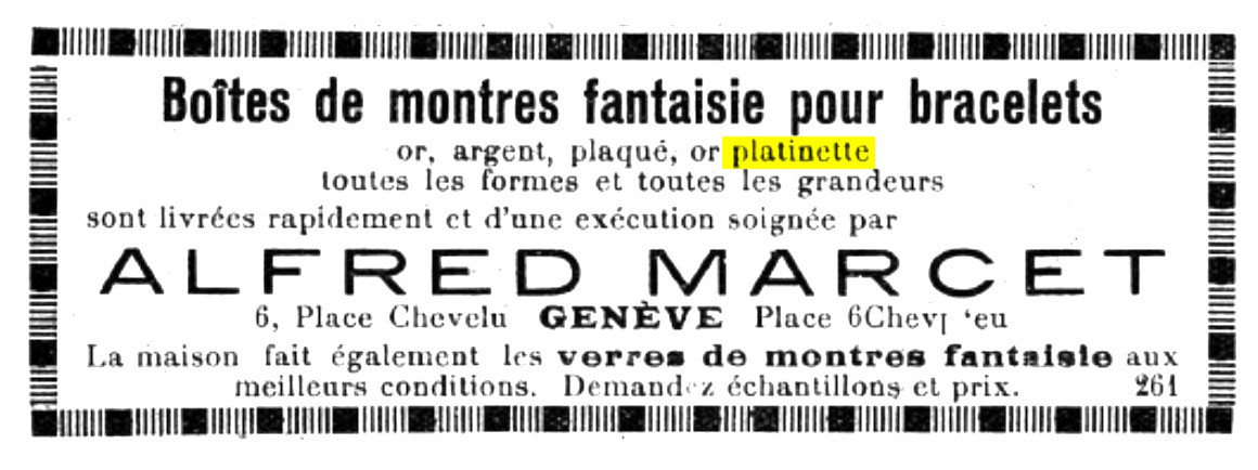 Alfred Marcet advert 1923